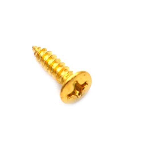 SAPHUE 3MM Electric Guitar Bass Pickguard Screws Pick Guards Scratch Plate Mounting Screws for Fender Strat ST Tele TL Stratocaster Telecaster Gibson LP Les Paul SG Guitar Pack of 50 (Gold) - Image 2